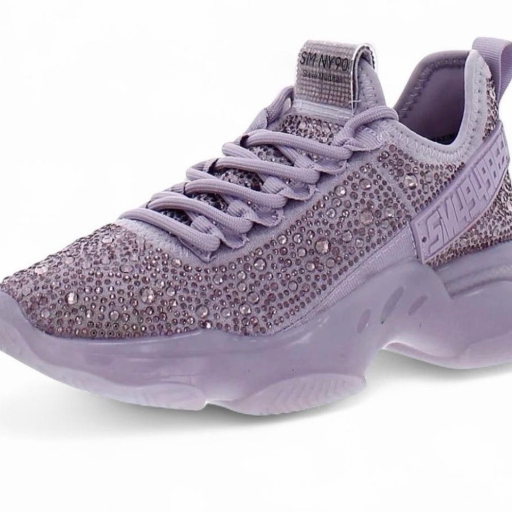 Steve Madden Maxima purple rhinestone shoes size 8